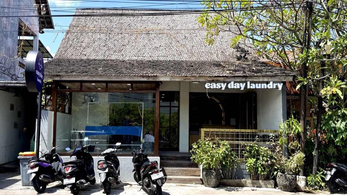 Easy Day Laundry shop storefront in Bali